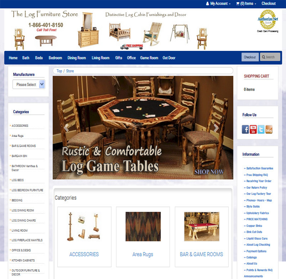 Logfurniture-Webtenet